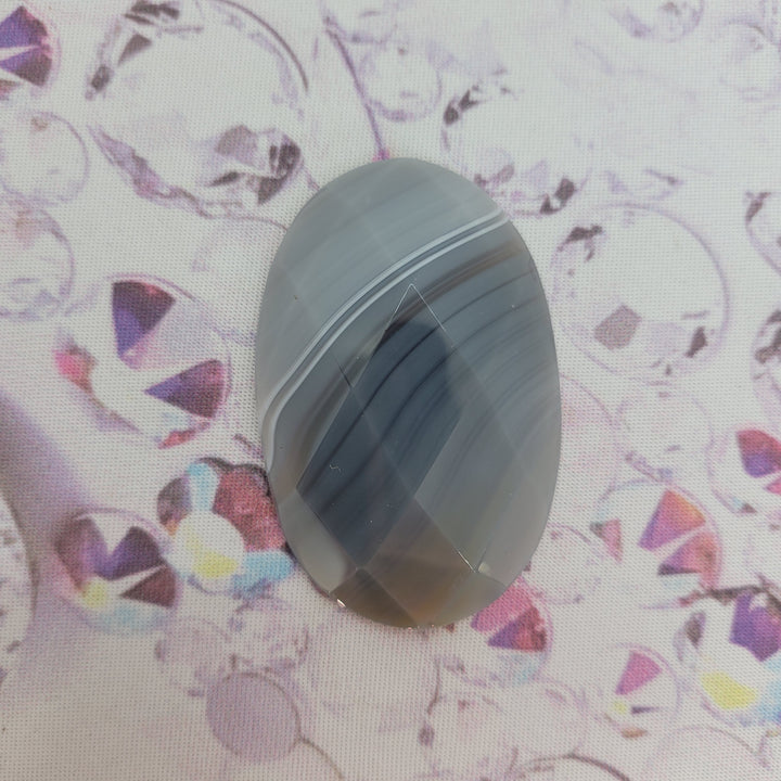 SEMI PRECIOUS - BOTSWANA GREY AGATE 40x60 mm Faceted