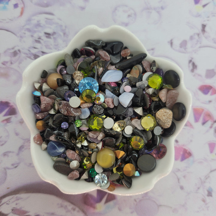 SEMI-PRECIOUS : Obsidian  Surf - Semi Precious Chip Mix