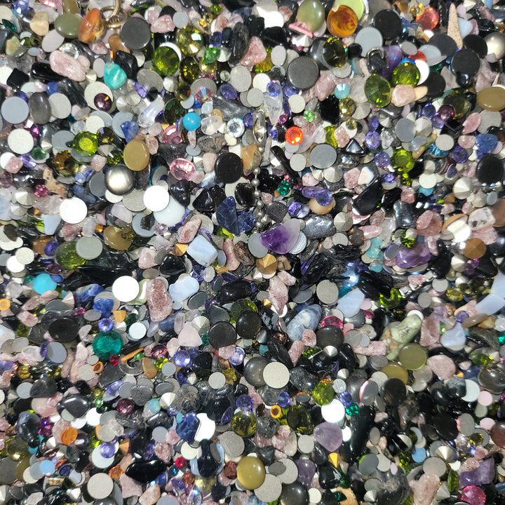 SEMI-PRECIOUS : Obsidian  Surf - Semi Precious Chip Mix