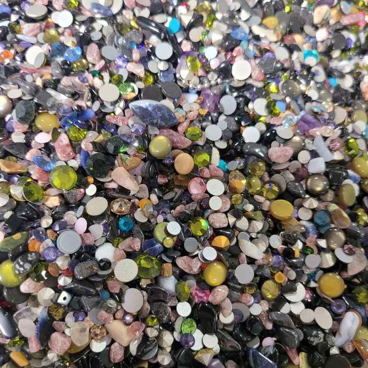 SEMI-PRECIOUS : Obsidian  Surf - Semi Precious Chip Mix