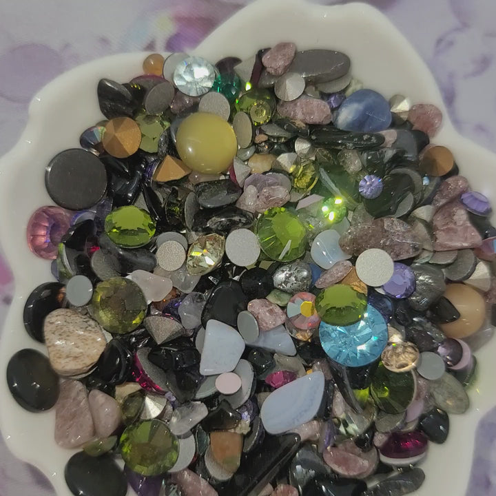 SEMI-PRECIOUS : Obsidian  Surf - Semi Precious Chip Mix